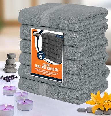 Utopia Towels 8-Piece Premium Towel Set, 2 Bath Towels, 2 Hand Towels, and  4 Wash Cloths, 600 GSM 100% Ring Spun Cotton Highly Absorbent Towels for  Bathroom, Gym, Hotel, and Spa (Grey)