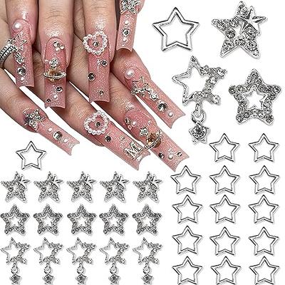 30pcs Random Gold Nail Charms Luxury Zircon Nail Rhinestones 3D