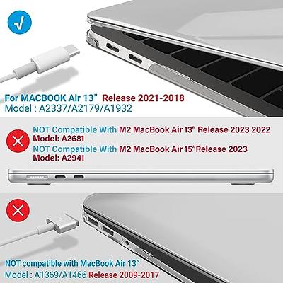 MOSISO Compatible with MacBook Air 13 inch Case 2022 2021 2020 2019 2018  Release A2337 M1 A2179 A1932 Retina Display with Touch ID, Plastic Hard  Shell