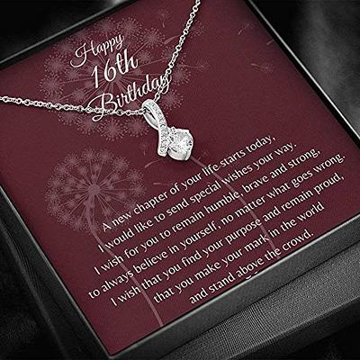 Anavia Happy Anniversary Gift Necklace,Wedding Anniversary Gift for  Wife,Express Love Card Jewelry Gift-[Silver Mini Crystal Heart, Royal  Purple Gift