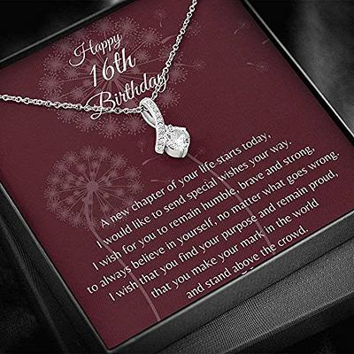 Anavia Happy Anniversary Gift Necklace,Wedding Anniversary Gift for Wife,Express Love Card Jewelry Gift-[Silver Mini Crystal Heart, Royal Purple Gift