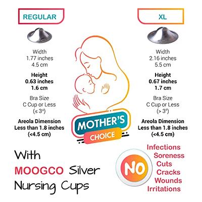 Nipple Shields for Nursing Newborn - Trilaminate 999 Silver