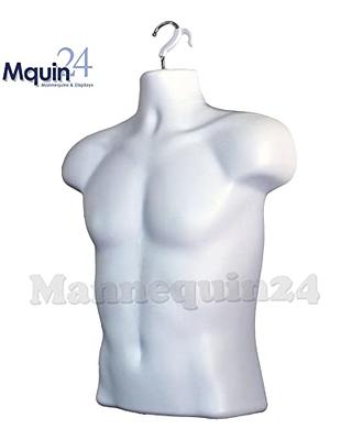 Only Hangers Women's Torso Female Plastic Hanging Mannequin Body Form White  - Sold in Sets of 1, 2 , 3, and 4 (1)
