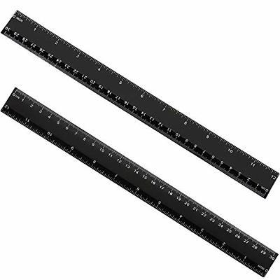 Eboot Plastic Ruler Straight Ruler Plastic Measuring Tool 12 Inches 2 Pieces (Clear)