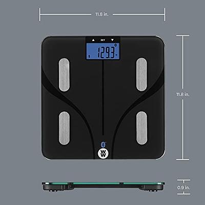 WW Scales by Conair Bluetooth Body Analysis Bathroom Scale Measures Body  Fat Body Water Bone Mass Muscle Mass BMI 9 User Memory 400 Lbs. Capacity