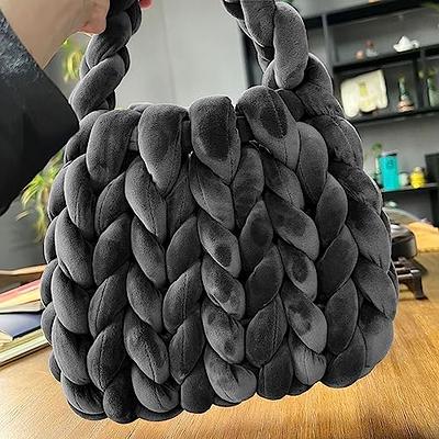 Super Bulky Chunky Yarn Thick diy hand-Knitting bag Soft wool
