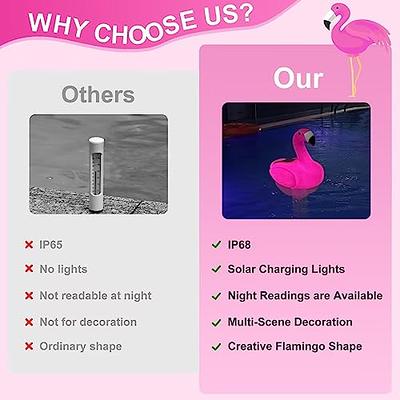 ChlorStar Floating Pool Thermometer, Solar Flamingo Pool Thermometer  Floating,Easy Read Swimming Pool Thermometer at Night, Fun Pool Temperature  Thermometer, Floating Water Thermometer for Cold Plunge - Yahoo Shopping