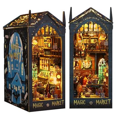 Rolife 3D Wooden Puzzles DIY Book Nook Kit 16 Music Box Model Building Kit  with LED 174pcs Hobby Gift Craft for Adults Girls Boys (Sunset Carnival)