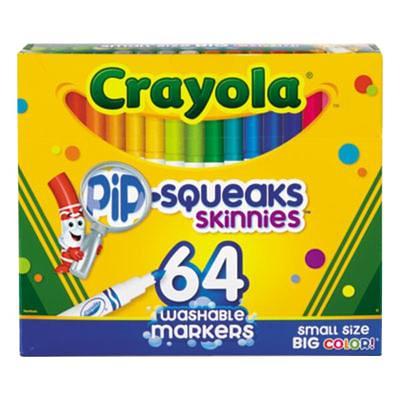 Crayola Pip Squeaks Marker Set (65ct), Washable Markers for Kids