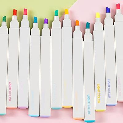 Aesthetic Cute Highlighters Assorted Colors, Bible Highlighters and Pens No  Bleed, Mild Soft Chisel Tip Pastel Highlighters Marker Pens for Journaling