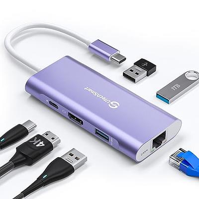 Hiearcool USB C Hub Ethernet,4K@60 USB C HDMI Adapter,8 IN1 Multi-Port Type