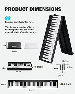 Sonart 88 Key Digital Piano Portable MIDI Semi-Weighted Keyboard
