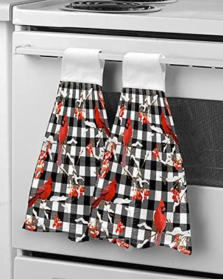 Christmas Plaid Hanging Towel, Decorative Fingertip Towel, Soft