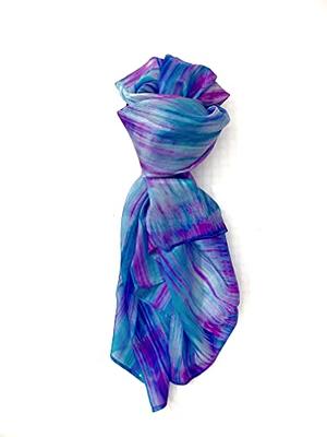 Purple Scarf , hand dyed silk wrap , silk head scarf