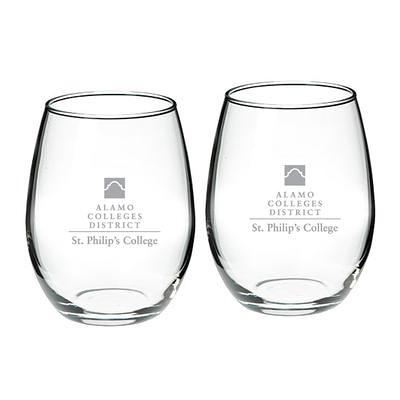 Clemson Tigers 2-Piece 16oz. White Wine Glasses Set