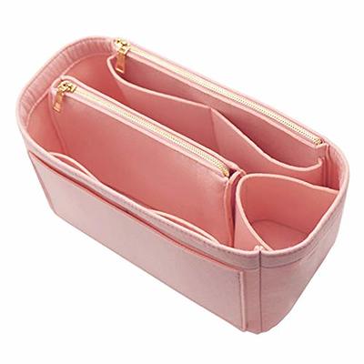 LIZHYY New Material Purse Organizer Insert Women's Handbag Organizers with Metal Zipper Bag Organizer Shaper Insert Bag in Bag for Speedy 30