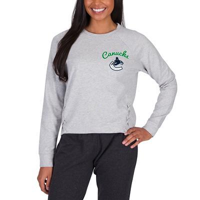 Women's Concepts Sport Cream/Gray Philadelphia Eagles Pendant French Terry  Long Sleeve Top 