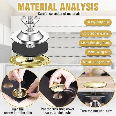 2 Inch Kitchen Sink Hole Cover Faucet Hole Cover Stainless Steel Kitchen  Sink Tap Hole Plate Stopper Cover Blanking Metal Plug (Light Gold) - Yahoo  Shopping