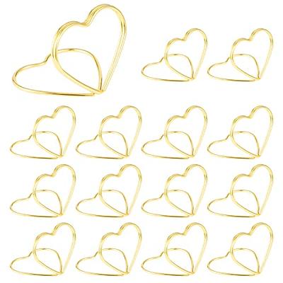 60 Pieces Place Card Holder Wedding Table Number Holder Triangle Shape  Table Card Holder Photo Picture Holder Stand Clip for Wedding Party Baby  Shower, Suitable for Small Card (Gold) - Yahoo Shopping