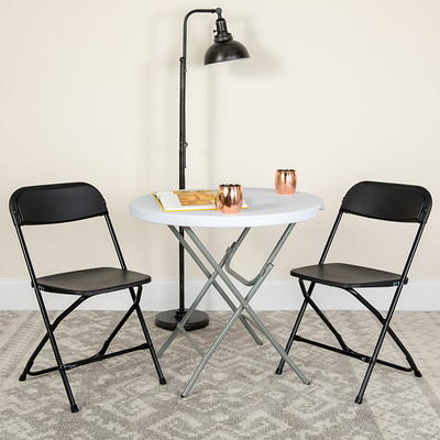 Mainstays Vinyl Folding Chair, 4 Pack, Black