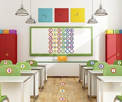 Number Spot Markers Stickers for Classroom Floor 4 Number Spot Markers and Labels Classroom Line-Up Helper Spots Stickers Colorful Floor Decals