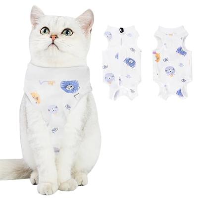 Cat Recovery Suit for Abdominal Wounds Anti-licking Vest After Surgery Body  Suit 