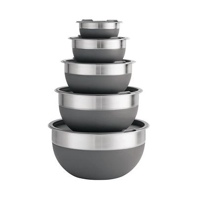 Chef Buddy 10-Piece Glass Bowl Set with Black Lids M031021 - The