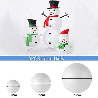 10PCS 3 Inch White Foam Balls Polystyrene Craft Balls Foam Balls for Art,  Craft, Household, School Projects and Christmas Easter Party Decorations