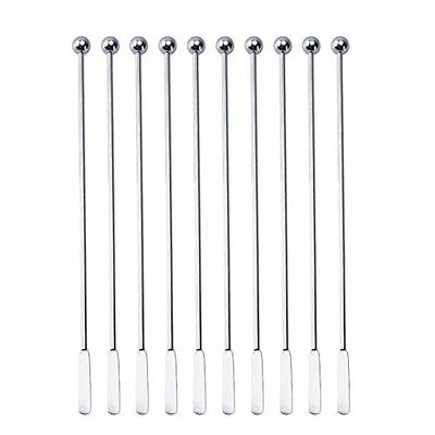 4 Pieces Swizzle Sticks Coffee Stirrers Cocktail Stirrer Stainless Steel  Coffee Beverage Stirrers Stir Cocktail Drink Swizzle Stick with Heart Shape