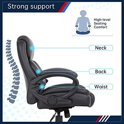 EMIAH Ergonomic Executive Office Chair Big and Tall Reclining Office Chair  with Footrest and Lumbar Support Computer Rolling Desk Chair Electric High