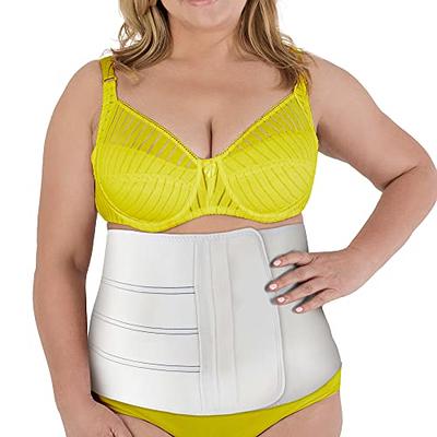 Abdominal Binder Post Surgery for Women or Men - 12 Wide Stomach Support  Belly Binder Postpartum Wrap for C Section Pregnancy Compression, Tummy Tuck  Belly Band, Plus Size Umbilical Hernia Belt (M)