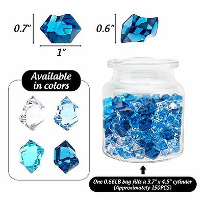 Acrylic Light Blue Diamond Vase Fillers Plastic Diamonds for Arts