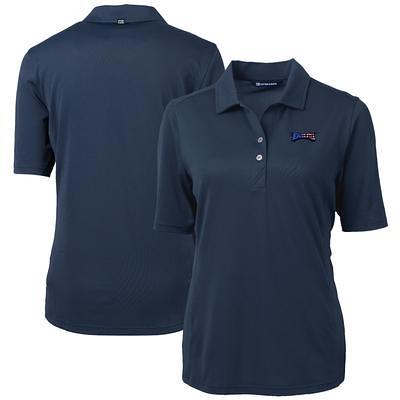 Women's Milwaukee Brewers Cutter & Buck Navy DryTec Virtue Eco Pique  Recycled Polo