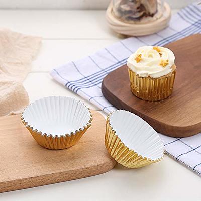  Foil Cupcake Liners Metallic Muffin Paper Cases Baking Cups  Gold Sliver Rose Gold Pack of 300: Home & Kitchen