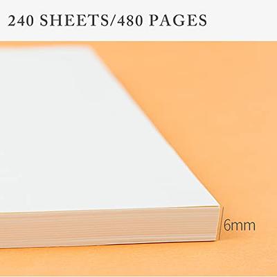 Mini Binder Blank Filler Paper for 3 or 7 Ring Binders - 100 Sheets/200  Pages Loose Leaf Paper Blank Refills, Desk Size 4, 100gsm Blank Paper, 5.8  x