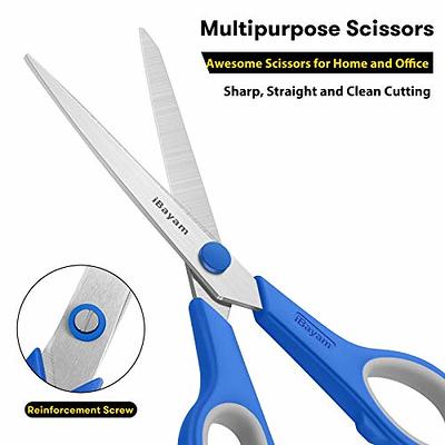  Scissors, iBayam 8 Multipurpose Scissors Bulk 3-Pack