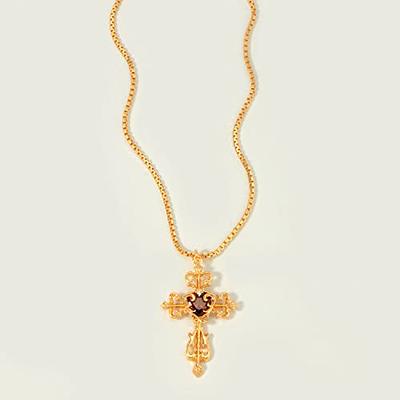 DLUXCA Dainty 18K Gold Filled Rustic Cross Coin Charm Vintage Medallion for Bracelet Necklace Pendant Earring Findings for Jewelry Making C-238