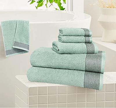 BELIZZI HOME 100% Cotton Ultra Soft 6 Pack Towel Set, Contains 2 Bath  Towels 28x55 inchs, 2 Hand Towels 16x24 inchs & 2 Washcloths 12x12 inchs