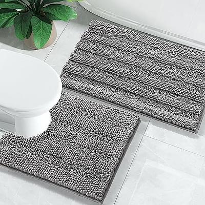 Yimobra Original Luxury Chenille Bath Rug Mat, 32 x 20 Inches, Soft Shaggy  Bathroom Rugs, Large Size, Super Absorbent and Thick, Non-Slip, Machine