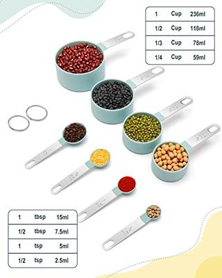 Measuring Cups and Spoons Set of 8 Pieces, nesting measuring cups for  Measuring Dry or Liquid Ingredients, Stainless Steel Handle, Kitchen  Gadgets for Cooking & Baking - Yahoo Shopping