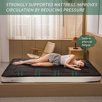 Extra Thick Futon Floor Mattress, 4 Japanese Folding Roll Up Padded  Mattress Sleeping Pad, Foldable Camping Portable Mattress Shikibuton, Bed