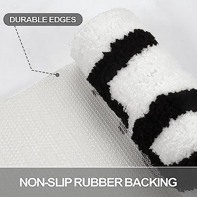  HOTBALZER Non-Slip Bathroom Rugs, Checkered Extra Soft