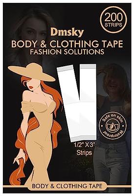 200-Strips Double-Sided Tape for Fashion, Tape for Clothing, Clothes and  Skins Lasting Strength Tape Adhesive, Tape for Dresses, Gentle on Skin and  Fabrics Invisible Clear Tape for All Skin Tones - Yahoo
