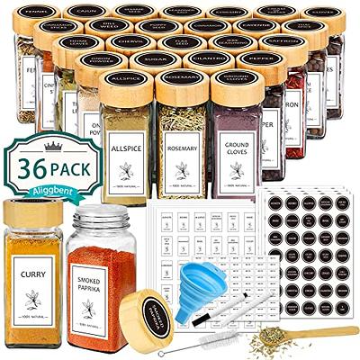 Bamboo Spice Rack & Spice Jar Label Bundle