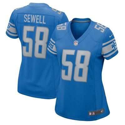 Men's Nike Penei Sewell Blue Detroit Lions Game Jersey