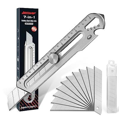 18mm Stainless Steel Box Cutter Retractable Utility Knife, Sharp