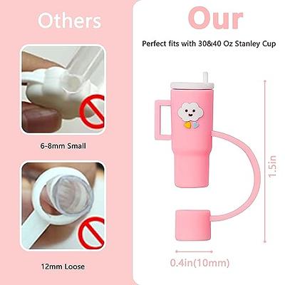 4 PCS Bear Straw Covers, 0.4Inch/10mm Stanley Straw Cover, Reusable Stanley  Straw Covers Cap, Stanley Cup Straw Topper Protector, Stanley Tumbler