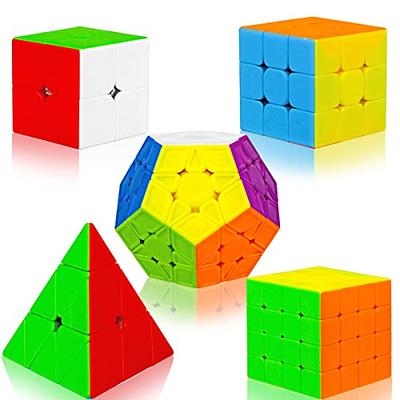 SUN-WAY Speed Cube Set of 2x2 3x3 Cylinder Trihedron Pyramid and Magic Ball  Cubes Magic