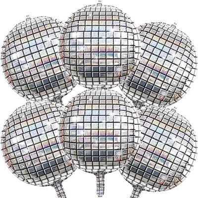 Lot de 24 grands ballons disco multicolores 55,9 cm 4D - Décorations de  fête disco des années 70, 80, 90 - Ballons « Happy New Year » : :  Cuisine et Maison