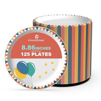  Greconv Paper Plates 6 inch, 50 Pack Small Paper